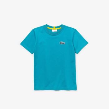 Lacoste Lacoste x National Geographic Cotton T-shirt Dětské - Tričko Blankyt / Bílé | CZ-TOZ11U